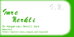 imre merkli business card